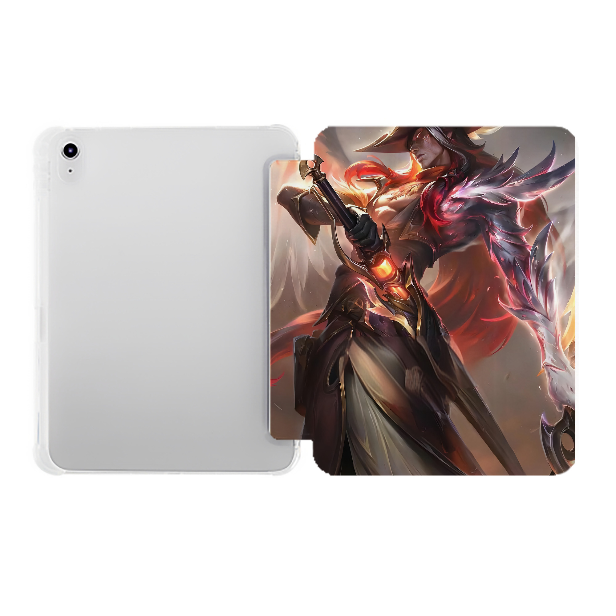 （画像用） リーグ・オブ・レジェンド League of Legends LOL IPad ケース ペン収納付き 三つ折りスタンド PUレザー×シリコン 対応機種9.5/10.5/10.9インチ